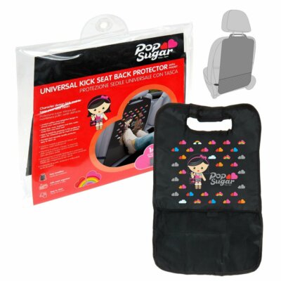 Girls Seat Protector Backrest Protector Kids Car Feet Mesh Bag