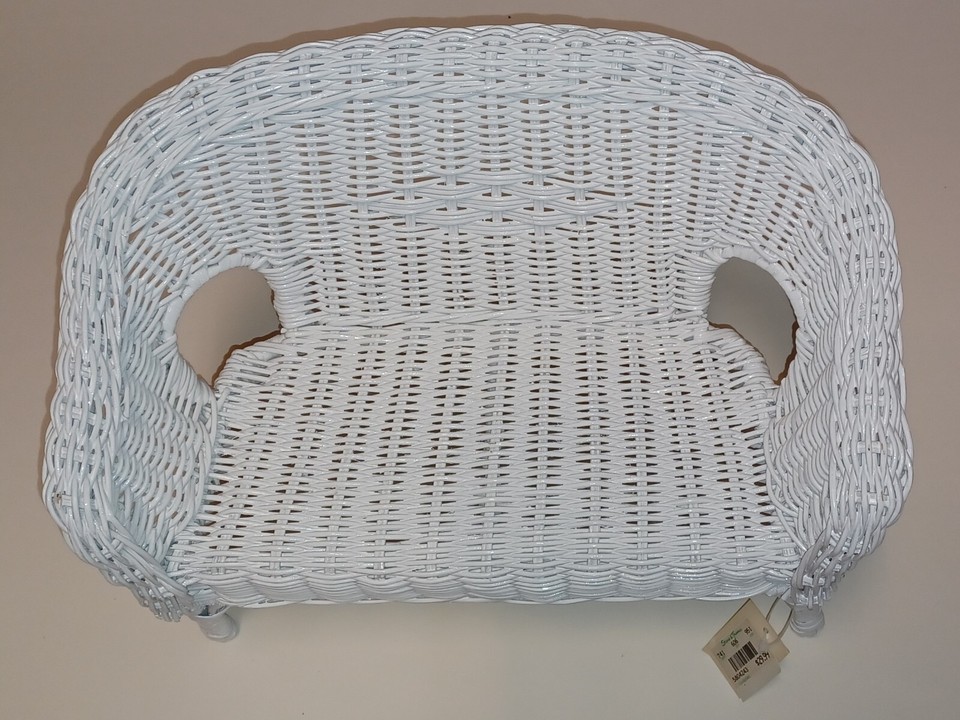 Vintage New Never Used Wicker Furniture For Large Dolls/Plush. 4 Piece