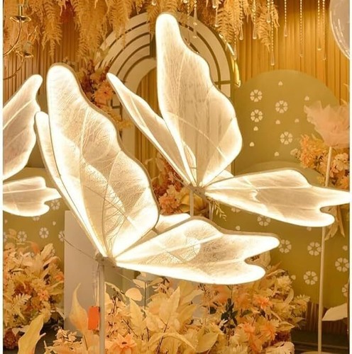 Outdoor Floor Butterfly Lamp Luminous Giant LED Lighting Party Decoration Props - Picture 13 of 19
