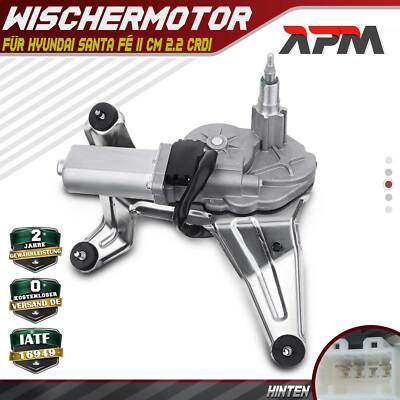 Wischermotor Scheibenwischermotor Hinten für Hyundai Santa Fé II CM 2.2 CRDi