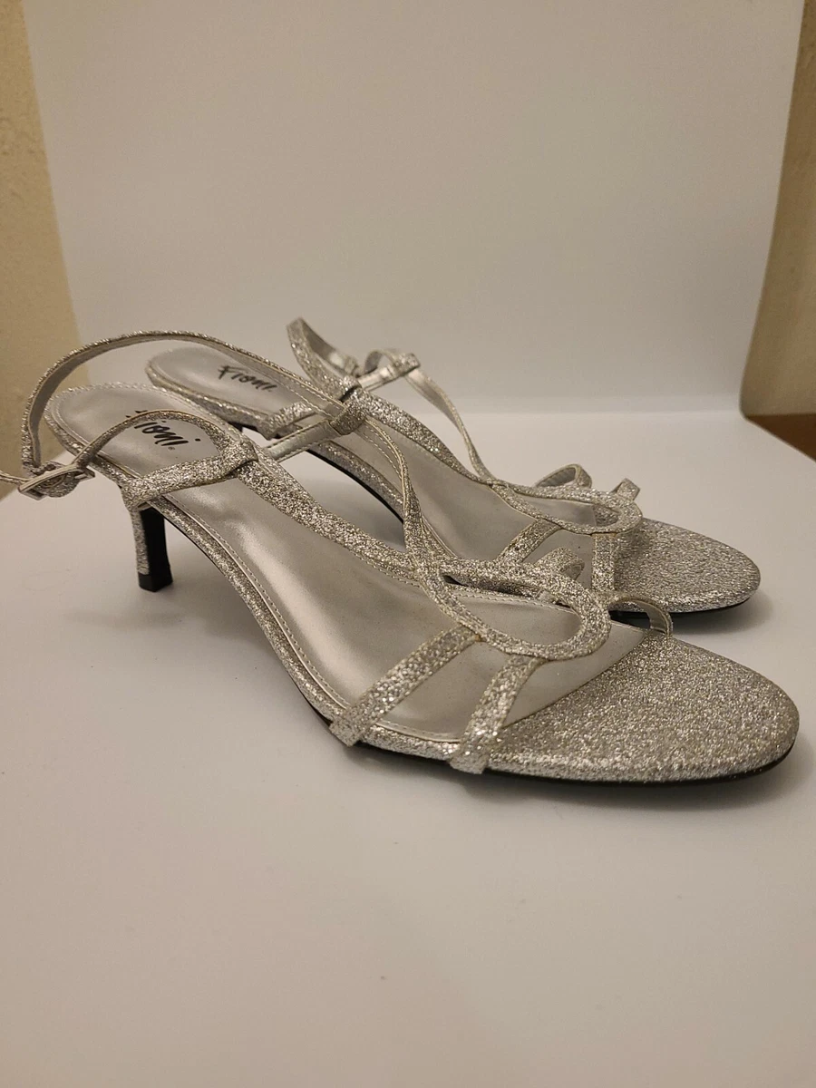 Fioni Night Silver Glitter High Heels Women s Size 8.5