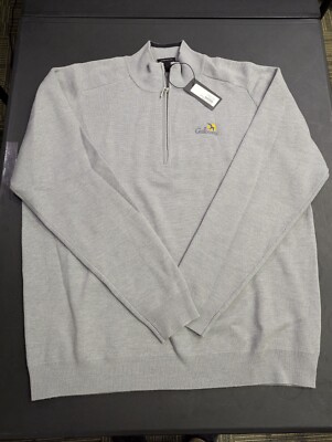 NWT MEN'S GALVIN GREEN CHESTER 1/4 ZIP SWEATER, SIZE: 2XL, COLOR: GRAY (M16)