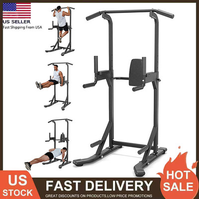 Power Tower Dip Station Pull Up Bar for Home Gym, 450LBS Capacity Strength Train