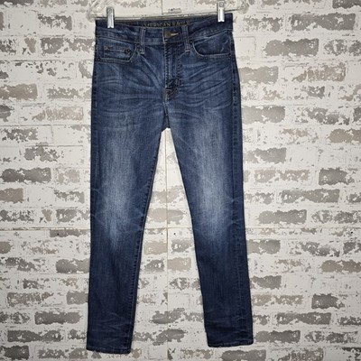 American Eagle Jeans Mens 28x30 Slim Fit Straight Leg Low Rise Medium Blue Wash
