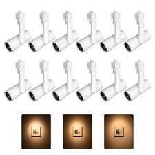 12 Pcs H Type Led Track Lighting Heads 13.5w 90 Cri 3000k Warm White Painted