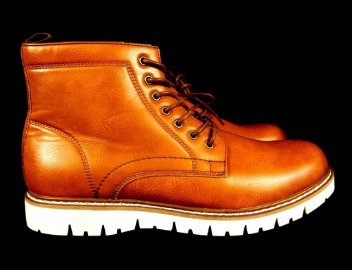 NEW Steve Madden Men's P-Broome Chukka LACE-UP BOOTS brown Size 11 - Picture 2 of 7