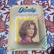 VTG Goody 12 Small Perm Rod Curlers Yellow for Very Firm Curls Item 430/2 NOS