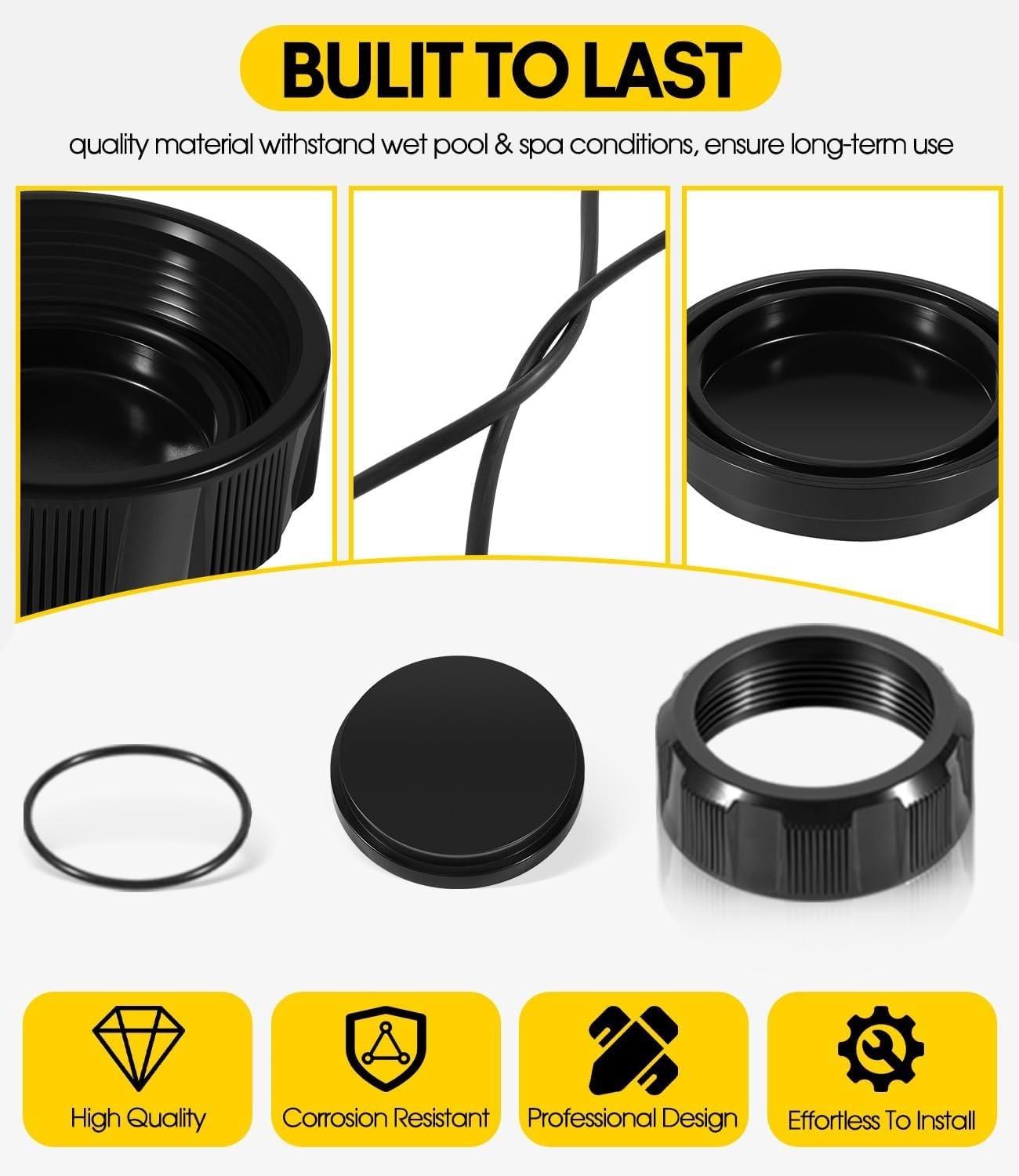 For Jandy Pool Spa Filter Salt Cell Cleaning Cap & Drain Cap Assembly R0523000