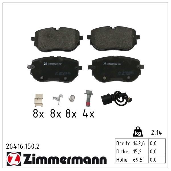 Zimmermann BremsbelÄGe Bremsbelagsatz Vorne VW ID.4 ID.5 Skoda Enyaq 4 Audi Q4-image
