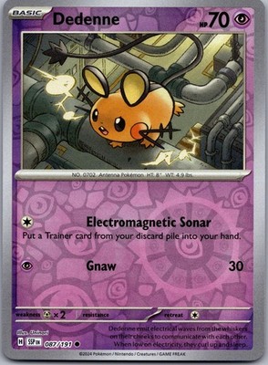Dedenne 087/191 Common Surging Sparks Pokemon Reverse Holo Near Mint