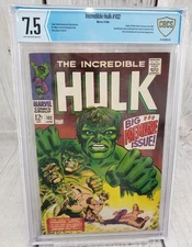 Incredible Hulk #102 CBCS (Not CGC) 7.5 OW/W Pages Origin of Hulk  Comic