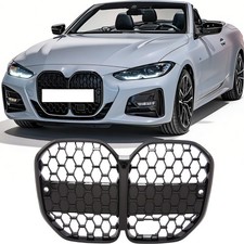 DIAMANT NIEREN GRILL ZIERGITTER PASST FÜR BMW 4er G22 G23 MIT ACC GLANZ SCHWARZ