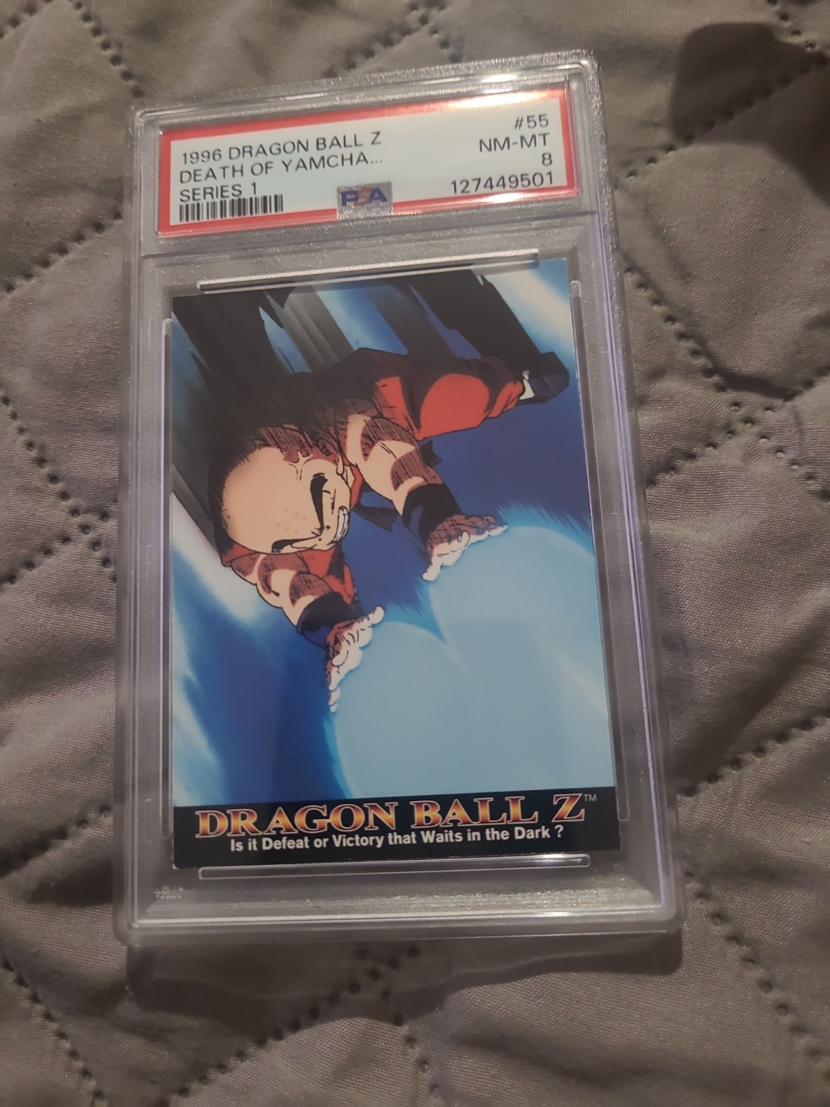 Dragon Ball Z Series 1 #55 1996 JPP Death of Yamcha Krillin PSA 8 view 8