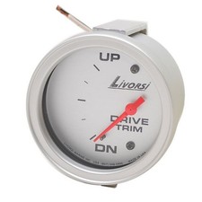Livorsi Boat Trim Gauge LMTMOPL | OMC Evinrude 2 3/8 Inch Silver