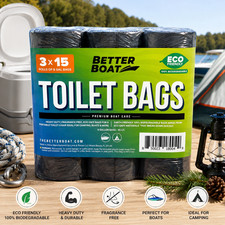 Better Boat Portable Toilet Bags 45 Ct 8 Gallon Eco Friendly Leak Proof Camping