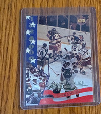 1995 Signature Rookies #50 Ken Morrow  AUTOGRAPHED CARD USA GOLD  MIRACLE ON ICE