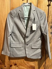 Calvin Klein Boys Suit Jacket Light Gray Size 10 NWT