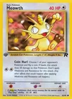 Meowth - 62/82 - Pokemon Team Rocket 1st Edition Card WOTC LP