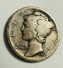 1916-P 90% Silver Dime First Year of Mercury Dime  # MD 1916-P FY