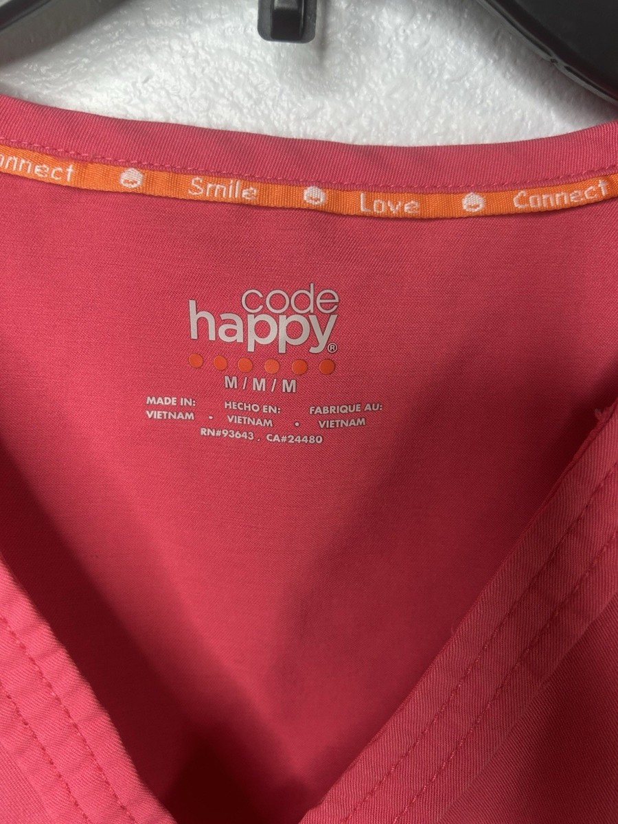 Code Happy Medium Scrub Top & Small Scrub Pants View 4