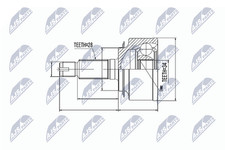 NTY NPZ-HD-051 Jeu de joints, arbre de transmission pour HONDA