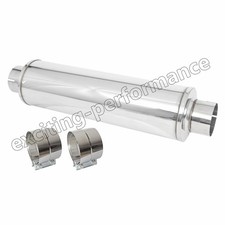5 Inlet Outlet Diesel Muffler 24 Body Straight Through W Clamps Tig Welding 5 Inlet Outlet Diesel Muffler 24 Body Straight Through W Clamps Tig Welding