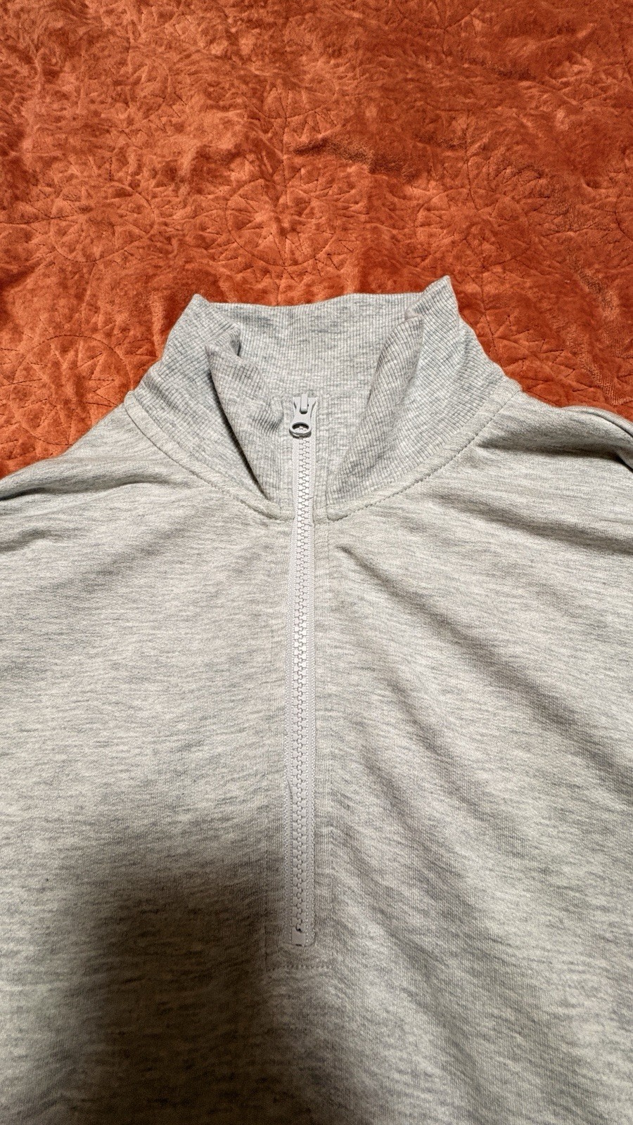 Three Dots Gray Half Zip Pullover Sweatshirt Mock… - image 4