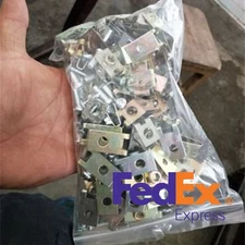 100Pcs Mixed U-Type Car Body Door Panel Fastener Fixed Screw Fender Metal Clips