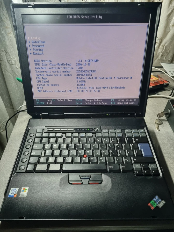 IBM ThinkPad A31 - 60 GB HDD, Intel Pentium 4-M, 1024 MB RAM - Immagine 4 di 4