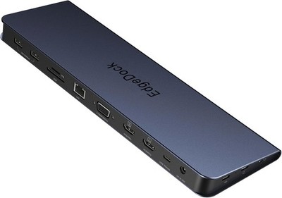 USB-C 15 Port Docking Station HUB 2x HDMI 4K@60 100W RJ45 DisplayLink Win+Mac