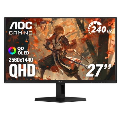 Gaming Monitor 27 QHD 240Hz QD OLED G SYNC Compatible AOC Q27GAZD NVIDIA