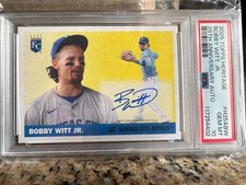 2025 Topps Heritage Heritage 25th Anniversary Bobby Witt Jr. Auto /200 PSA 10
