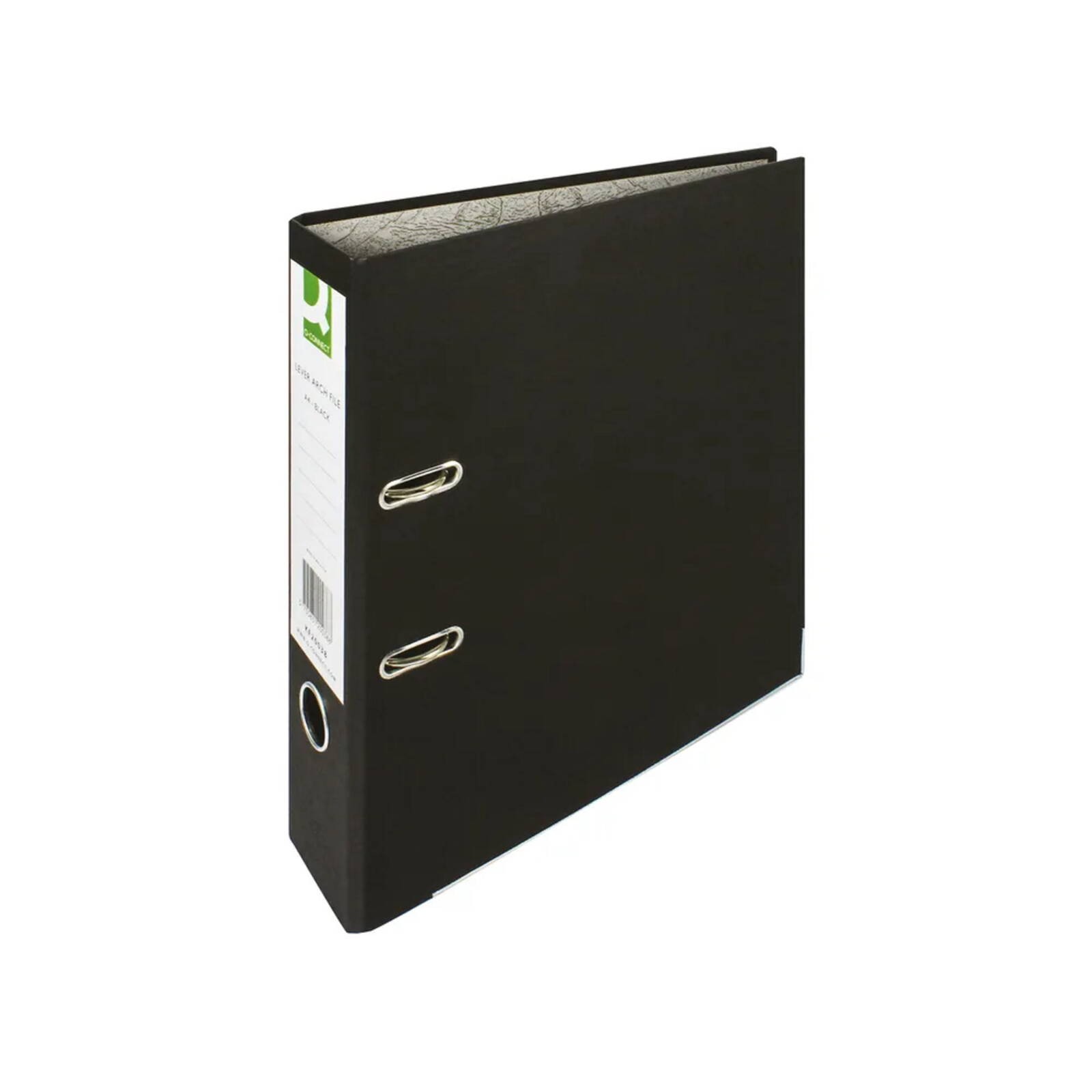 Q-Connect Pack Of 10 A4 Black Polypropylene Lever Arch File - 70mm (KF20019)
