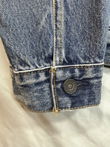 Levi Strauss & Co. Men’s Blue Denim Trucker Jacket Full Zip, Pockets L image 2