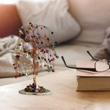 Natürlicher Edelstein Kristall Bonsai Fortune Geldbaum für Glück, Reichtum