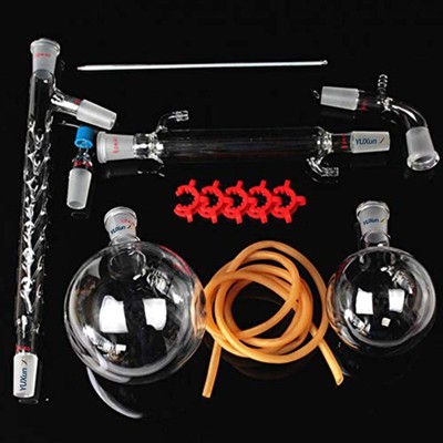 Glass Distillation Apparatus 1000ml Lab Equipment Set for Organic Chemistry