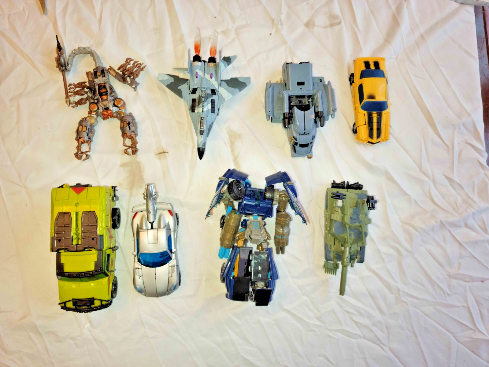 Transformers Movie Lot of 8 - Ironhide Ratchet Blackout Scorponok Jazz Brawl
