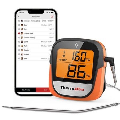 ThermoPro TP901 Wireless Meat Thermometer Bluetooth 5.0 with App USDA Presets