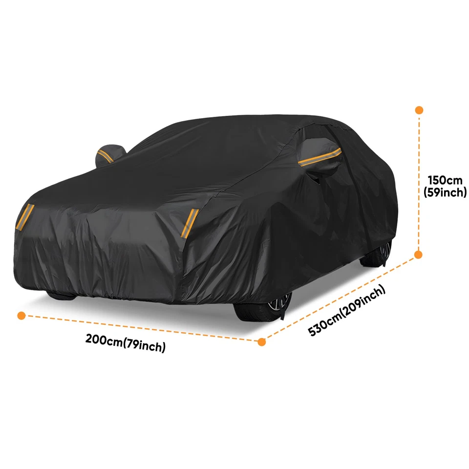 Cubierta de coche impermeable resistente al polvo resistente a los rayos UV para Chrysler 300 protección exterior lluvia Foto 2 de 4