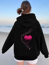 HOT-Glitter Heart Women's Cute Hoodie