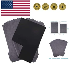 100 Sheets Black Carbon Transfer Tracing Paper for Wood, Paper, Canvas and Ot...
