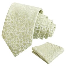 Mens 3.15inches Exquisite Floral Tie with Small Flower A142-sage Green-a
