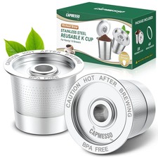 2 Pack K Cup Reusable Coffee Pods for Keurig: Stainless Steel Refillable K Cup -