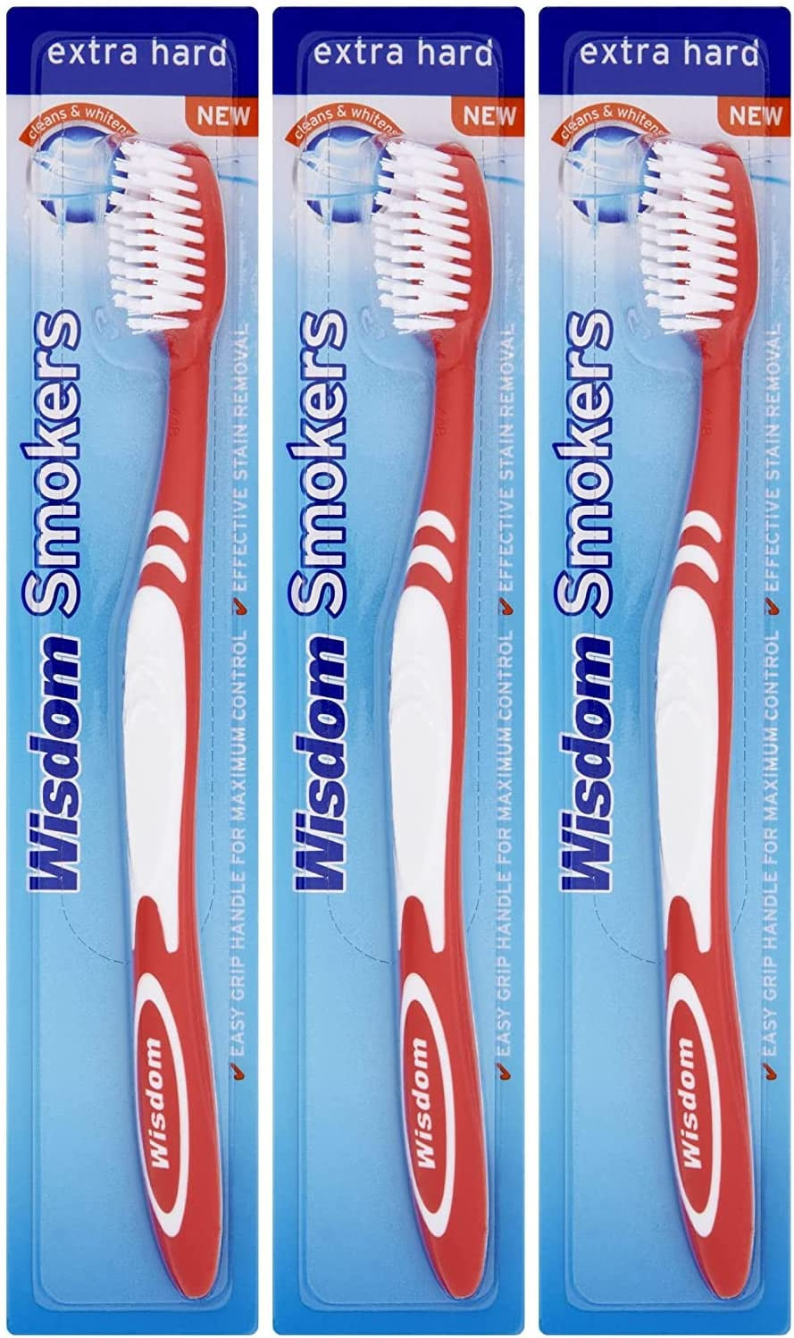 3X  Smokers Extra Hard Brush Toothbrush (Previously Addis) by