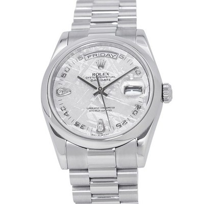 ROLEX Day-Date 36mm Pt950 Meteorite Dial 118206 2BR