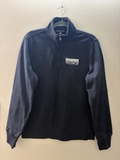 Michael Kors Men's Quarter Zip Black Size Medium Pullover Sweater Long Sleeve