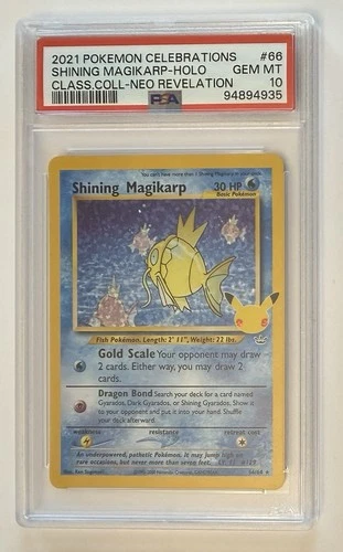 PSA 10 2021 Pokémon Celebrations Classic Collection SHINING MAGIKARP 66/64