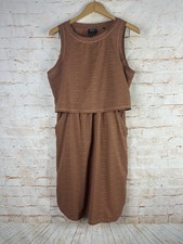 prAna Railay Terra Grid Pattern Athleisure Brown Dress Size Medium