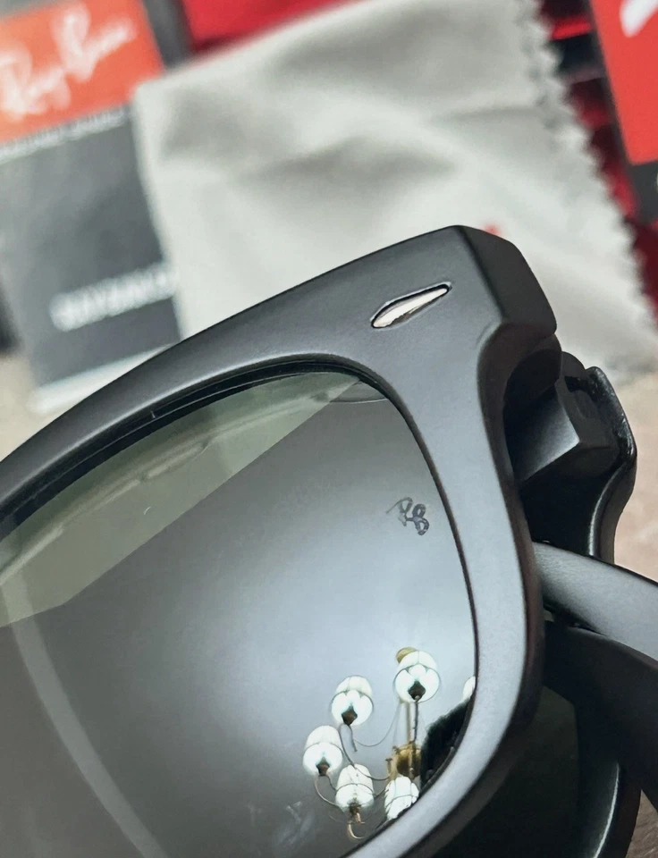 Ray-Ban Wayfarer Folding(pieghevole) 601S Tg 50:22 4105s Black Matte G 15 - Image 3 of 4