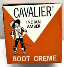 Vintage Cavalier Boot Creme, Dark Blue - Glass Jar, Metal Lid, Box - Kiwi Polish